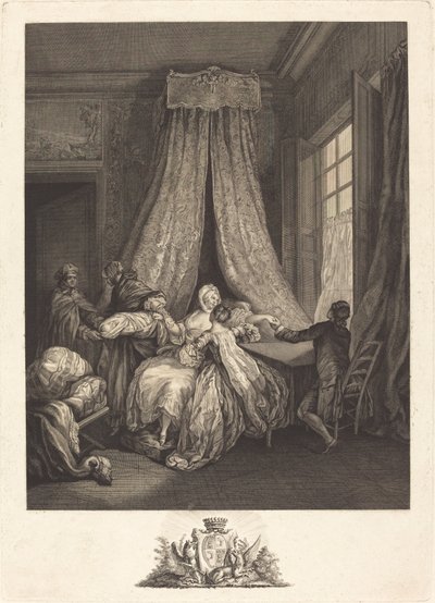 Frugten af ​​hemmelig kærlighed af François Voyez after Pierre Antoine Baudouin