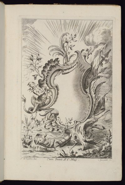 Cartridge with Dragon, Book of Cartridges til forskellig brug af François de Cuvilliés the Elder