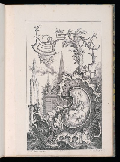 Patron med obelisk og palme, ny bog med fantasistykker af François de Cuvilliés the Elder