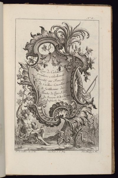 Patron med palmetræ, bog med uregelmæssige patroner af François de Cuvilliés the Elder