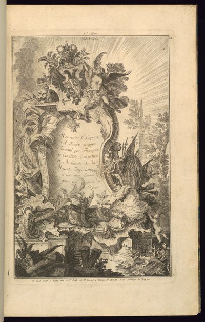 Design til Cartouche af François de Cuvilliés the Elder