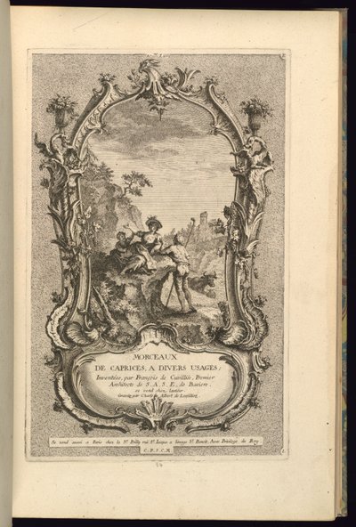 Design til Cartouche med store og små rum af François de Cuvilliés the Elder