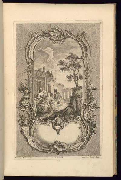 Design til Cartouche med store og små rum af François de Cuvilliés the Elder