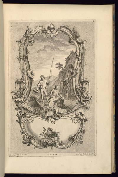 Design til Cartouche med store og små rum af François de Cuvilliés the Elder