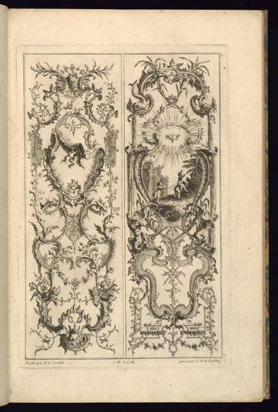 Design til to paneler af François de Cuvilliés the Elder