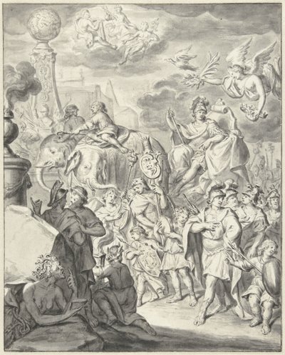 Allegorisk triumf af en prins eller general af François van Bleyswijck