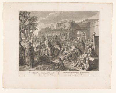 Kristi indtog i Jerusalem Kristus kommer ind i Jerusalem (titel på objekt) af François van Bleyswijck