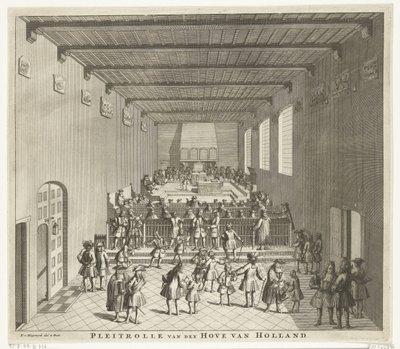 Retten i Holland i møde, ca. 1700 Pleitrolle van den Hove af Holland (titel på objekt) af François van Bleyswijck