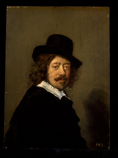Portræt af kunstneren, ca. 1650 (olie på træ) af Frans (after) Hals