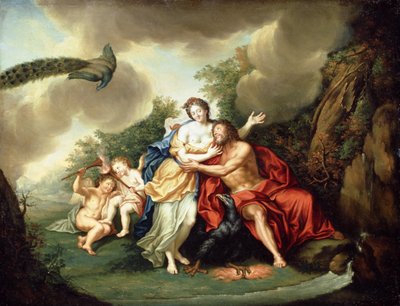 Jupiter og Juno (olie på kobberplade) af Frans Christoph Janneck