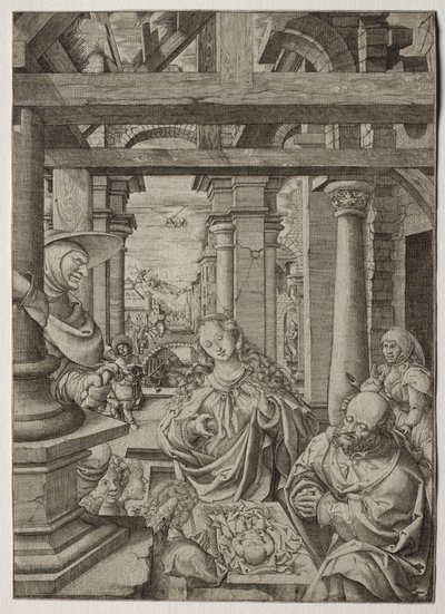 Tilbedelse af hyrden af Frans Crabbe van Esplegem
