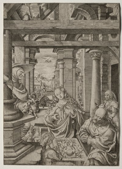 Tilbedelse af hyrden, ca. 1522-1525. af Frans Crabbe van Esplegem