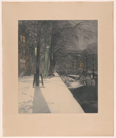 Prinsengracht (original titel på objekt) af Frans Everbag (signed by artist)
