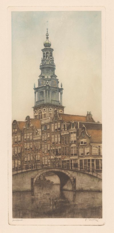 Sydkirken i Amsterdam af Frans Everbag (signed by artist)