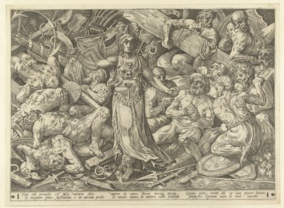 Victoria omgivet af fanger og trofæer af Frans Floris (I)