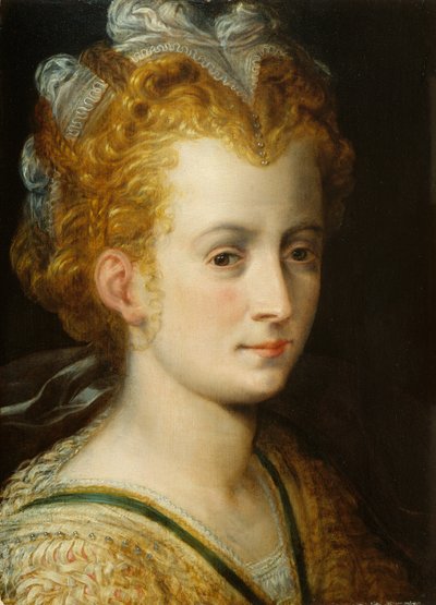 Hoved af en ung kvinde, ca.1555 af Frans Floris