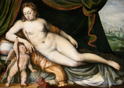 Venus og Amor af Frans Floris I