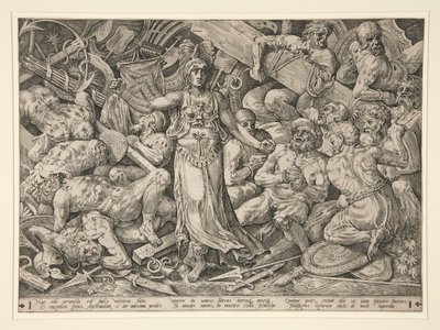 Victoria omgivet af fanger og trofæer af Frans Floris the Elder