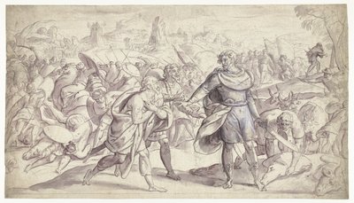 Josva sender budbringere til Ai History of Joshua (serietitel) af Frans Francken (I)