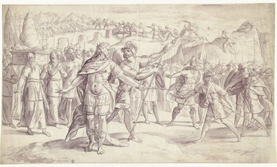 Israels folk krydser floden Joshuas historie, ? (4?) (serietitel) af Frans Francken (I)