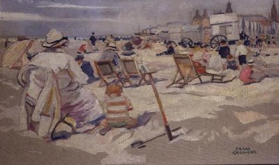 En dag ved havet (olie på lærred) af Frans Gaillard