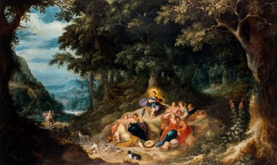 Apollo og de ni muser af Frans & Govaerts Abraham (1589 1626) Francken