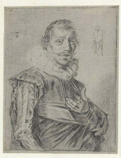 Portræt af en ung mand med udstrakt hånd af Frans Hals (manner of)
