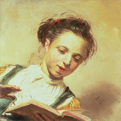 En pige synger af Frans Hals