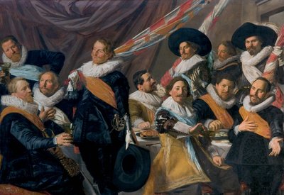 Festmiddag for officererne i St George Civic Guard af Frans Hals
