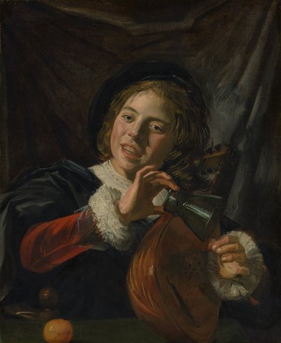 Dreng med en lut, ca. 1625. af Frans Hals
