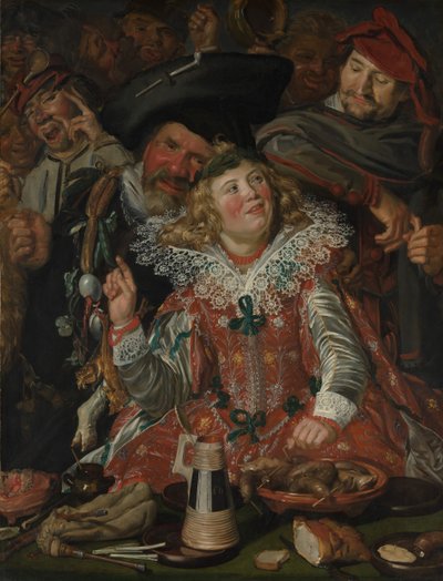 Merrymakers ved fastelavn, ca. 1616-17. af Frans Hals