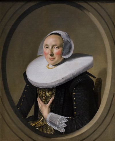 Portræt af en kvinde (Marie Larp ), ca. 1635-38 (olie på lærred) af Frans Hals