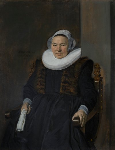 Portræt af en ældre kvinde, traditionelt kaldet Mevrouw Bodolphe af Frans Hals