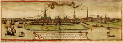 Kort hamburg 1572 af Frans Hogenberg
