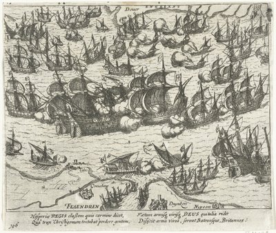Den spanske armadas forlis i 1588, 1613-1615 af Frans Hogenberg
