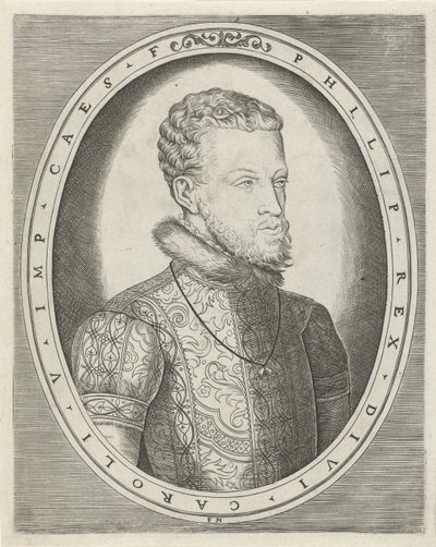 Portræt af Karl V af Habsburg eller Filip II af Spanien Portrætter af konger, dronninger, prinser og prinsesser (serietitel) af Frans Huys