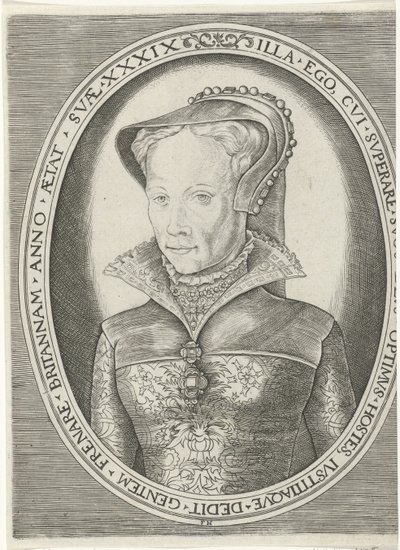 Portræt af Mary I Portrætter af konger, dronninger, prinser og prinsesser (serietitel) af Frans Huys