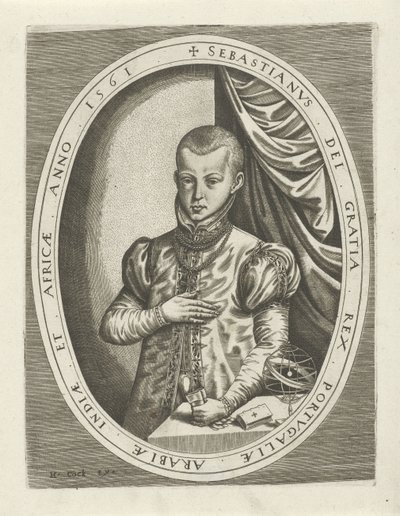 Portræt af Sebastian I af Portugal Portrætter af konger, dronninger, prinser og prinsesser (serietitel) af Frans Huys