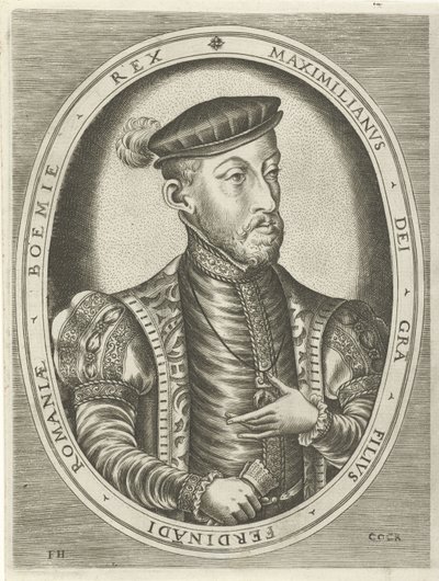 Portræt af kejser Maximilian II Portrætter af konger, dronninger, prinser og prinsesser (serietitel) af Frans Huys