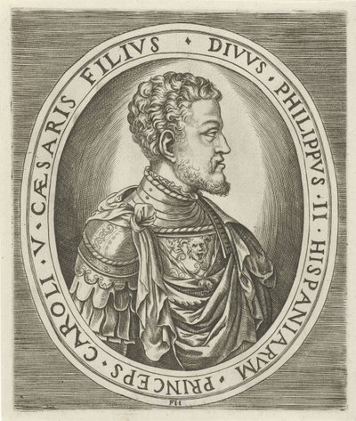 Portræt af kong Filip II, konge af Spanien af Frans Huys