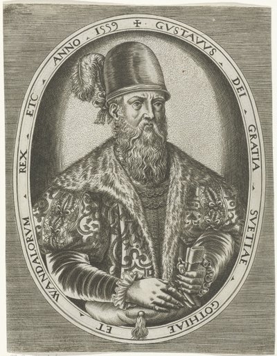 Portræt af kong Gustav I af Sverige Portrætter af konger, dronninger, prinser og prinsesser (serietitel) af Frans Huys