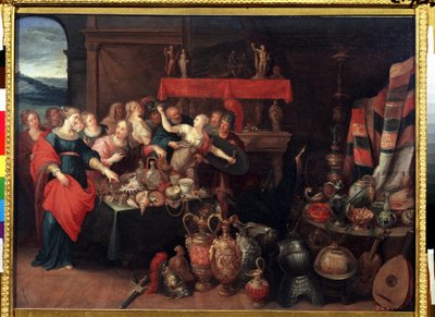 ""Akilles anerkendt af Ulysses blandt kong Lycomedes døtre"" (Akilles anerkendt) Maleri af Franz (Frans) Francken II den Yngre (1581-1642) omkring 1640 Pushkin Museum Moskva af Frans II Francken