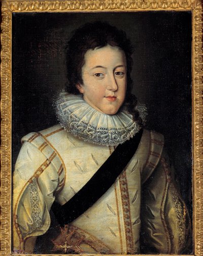 Portræt af Ludvig XIII, konge af Frankrig og Navarra (1601-1643) ved hans ægteskab i 1616 (h s/t 0,64 x 0,44) efter Frans Pourbus Le Jeune (Francois (Franz) Porbus af Frans II Pourbus
