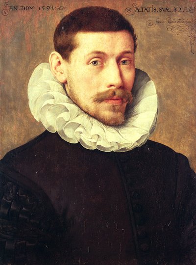Portræt af en mand, 32 år af Frans II Pourbus