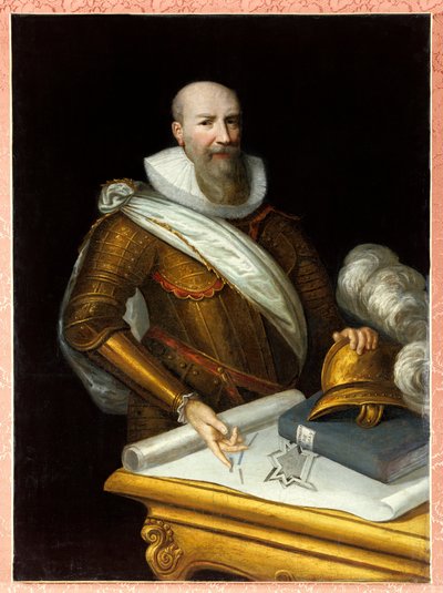 Portræt af den første hertug af Sully som forstander for fæstningsværker. Maximilian af Bethune, hertug af Sully af Frans II Pourbus