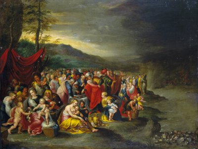 Passagen af Det Røde Hav - olie på kobber fra værkstedet i Francken, Antwerpen af Frans II the Younger (workshop of) Francken