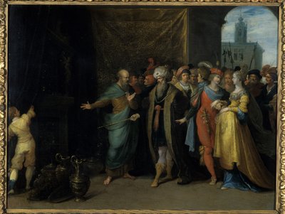 Croesus viser Solon sine skatte, 1616-30 (olie på kobber) af Frans II the Younger Francken