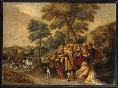 Noah går ind i arken ... (maleri på lærred) af Frans II the Younger Francken