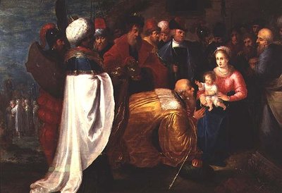Magiernes tilbedelse af Frans II the Younger Francken