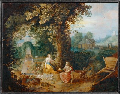 Vertumne et Pomone - Vertumnus og Pomona ... af Frans II the Younger Francken